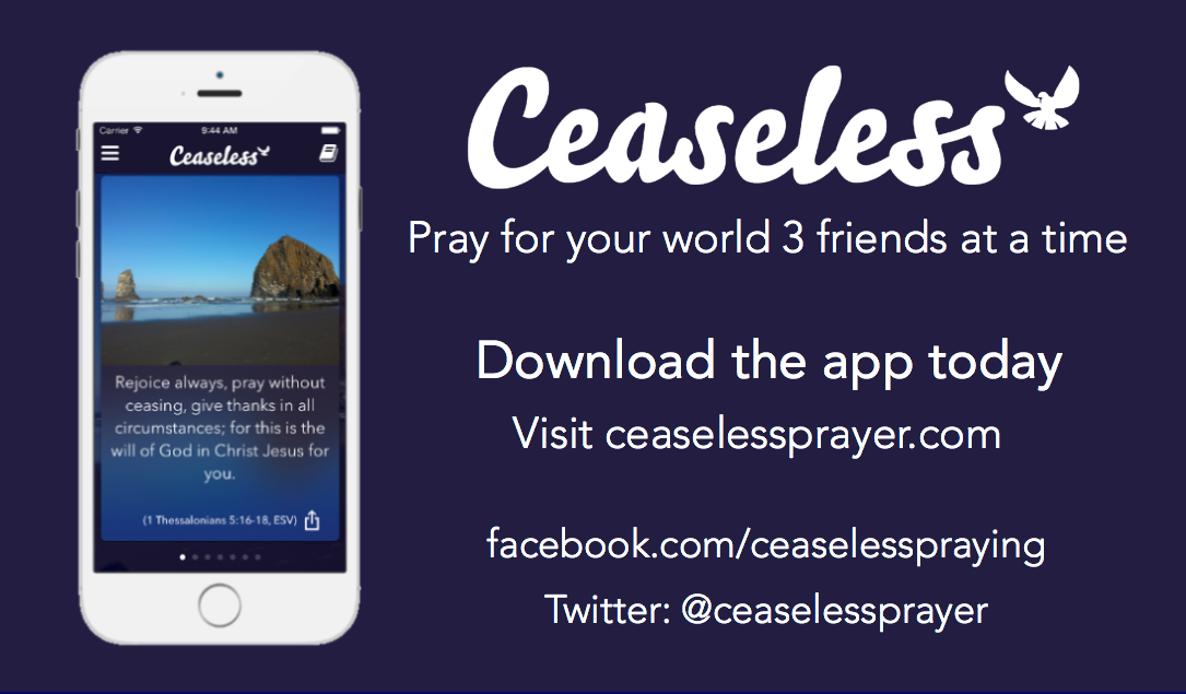 Ceaseless Prayer App Card